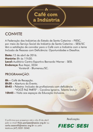 cafe industria sesi pessoas deficiencia